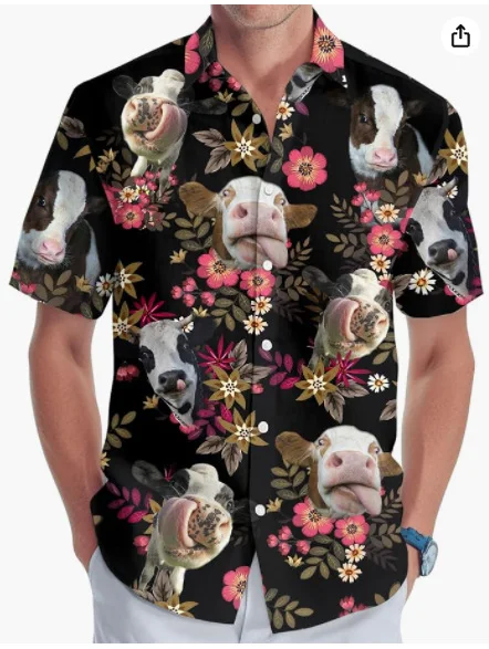 Plus Size Herenmode Digitale Print Korte Mouw – Comfortabele shirts met trendy designs voor een moderne uitstraling.