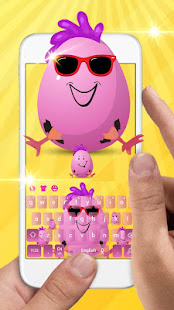 Cute Funny Egg Cartoon Keyboard Theme(圖2)-速報App