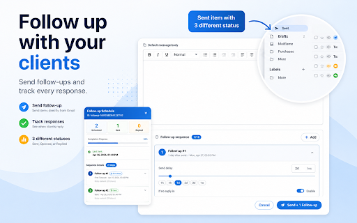 Mailflame for Gmail: Merge, Schedule, Followup & Track emails screenshot 6