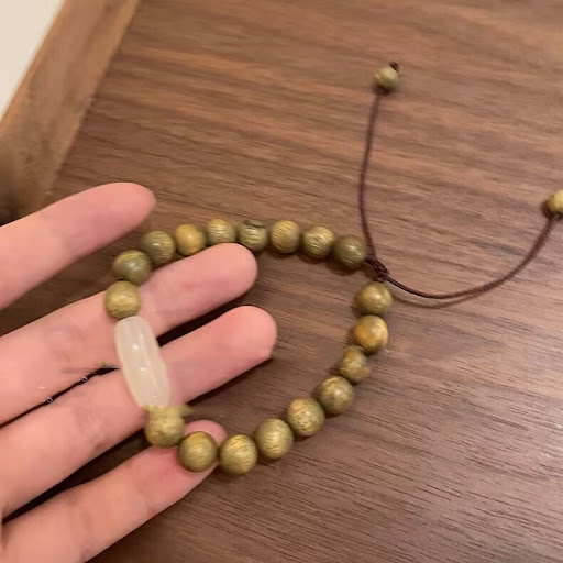Title 5, Couples Green Sandalwood Beads Bracelet For Wo...