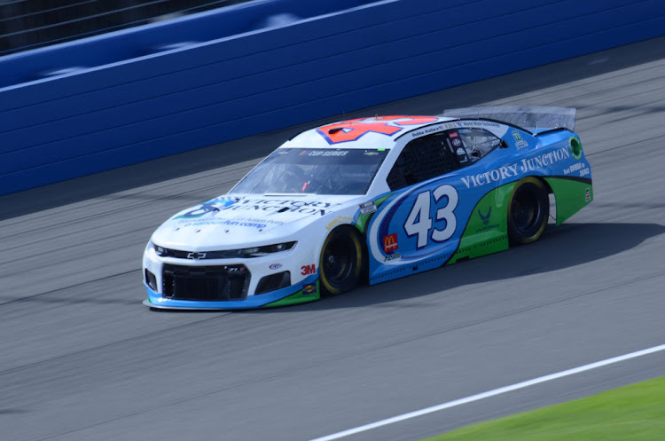 Bubba Wallace on track during a practice session at the NASCAR Cup Series - Auto Club 400 on February 28, 2020 at Auto Club Speedway in Fontana, CA.