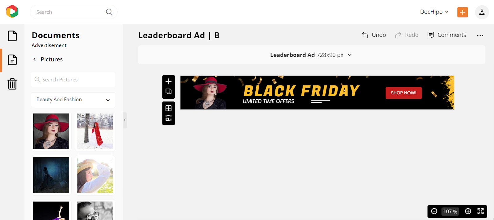 leaderboard ad design after removing picture background