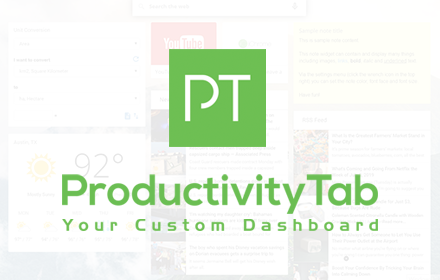 ProductivityTab — Custom New Tab Dashboard small promo image