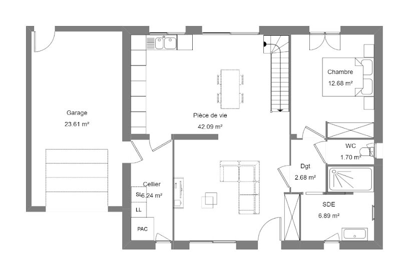  Vente Terrain + Maison - Terrain : 500m² - Maison : 110m² à Druye (37190) 