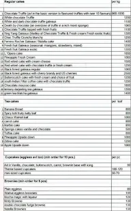 Truffle Tangles menu 2