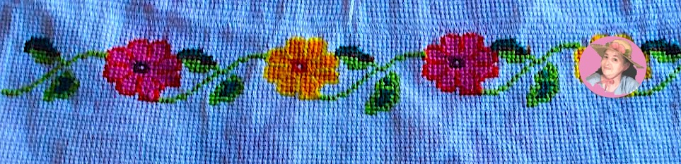 Flowers in cross stitch 