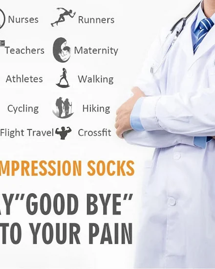 Compression Socks For Men Women To Prevent Varicose Veins... - 2