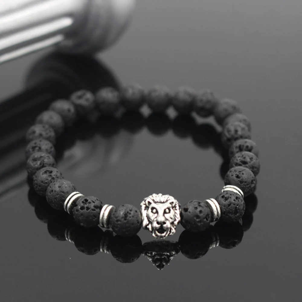 Title 4, Bracelet en pierre volcanique Lava, tendance eu...