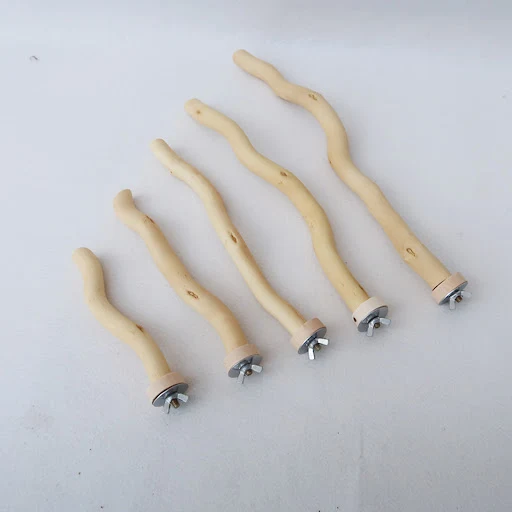 Wooden Bird Perch Pet Bird Toys Parrot Bird Standing Grape Stick for Finches Budgies Conures Bird Cage Accessory