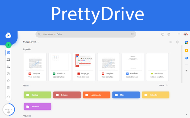 PrettyDrive chrome extension