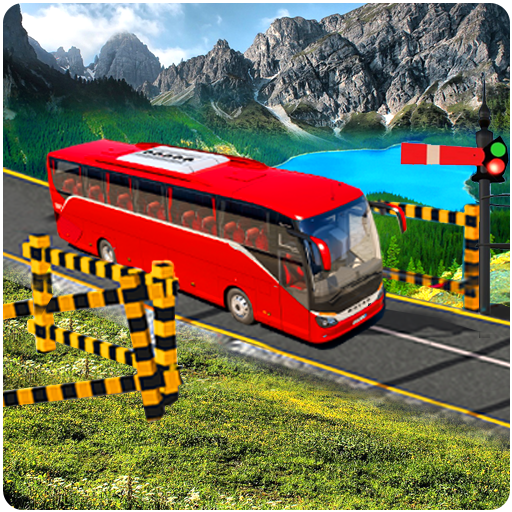 autobus Montagne conduire 3d icon