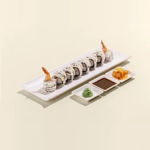 Ebi Prawn Tempura Maki Roll (Uramaki, 8 Pcs)