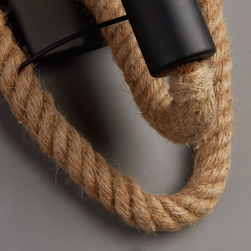 Title 10, Retro industrial style restaurant hemp rope wal...