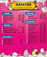 Mahaveer Ice Cream Kulfi Faluda menu 1