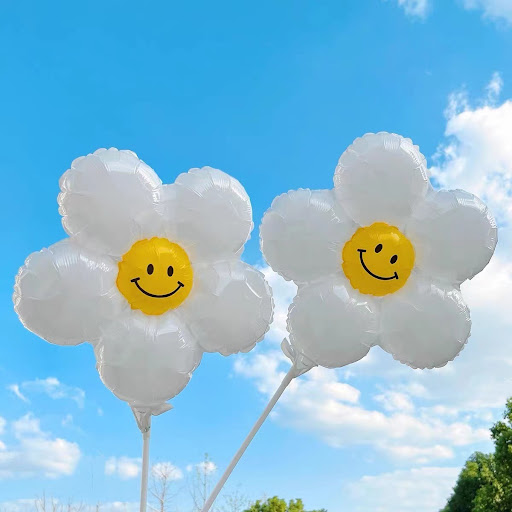 Title 7, INS White Aluminum Film Helium Baby Birthday Ph...