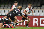 Morne van den Berg of the Lions during the United Rugby Championship match against the Sharks at Kings Park on April 9 2022 in Durban.