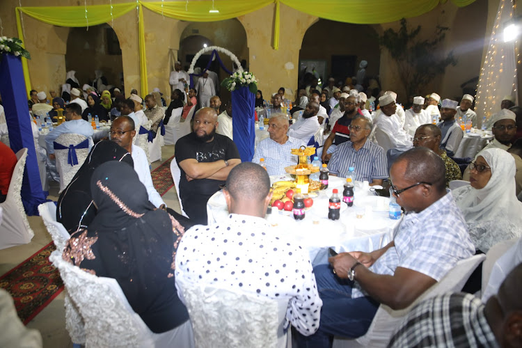 Dignitaries during the governors dinner organised at Lamu port as the Annual 20th Lamu Cultural festival goes on