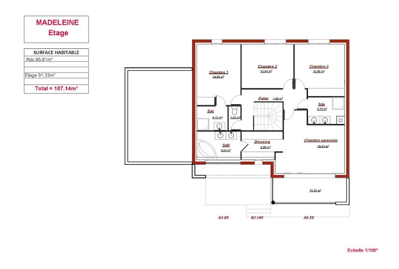  Vente Terrain + Maison - Terrain : 550m² - Maison : 175m² à La Celle-Saint-Cloud (78170) 