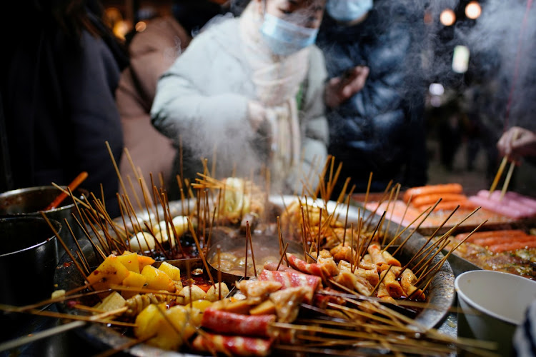 Snacks sold at a street market in Wuhan, China. Picture: REUTERS/ALY SONG