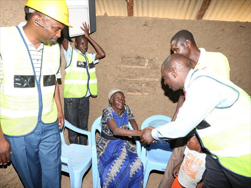 Deputy President William Ruto visiting the home of a beneficiary of the last mile electricity connectivity program in Nyatike constituency, Migori county /DPPS