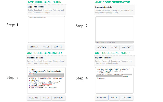 AMP Code Generator chrome extension