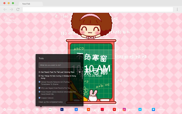Fluffy head new tab page HD pop anime theme