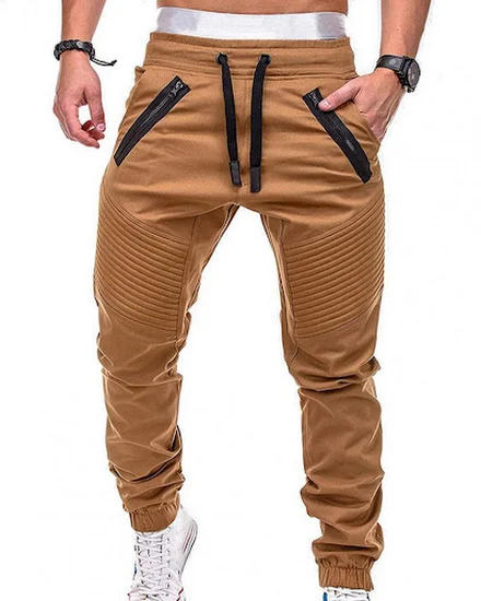 Clothes Stylish Men Drawstring Adjustable Pockets Pants ... - 0