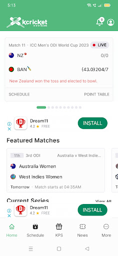 Screenshot Kcricketscore