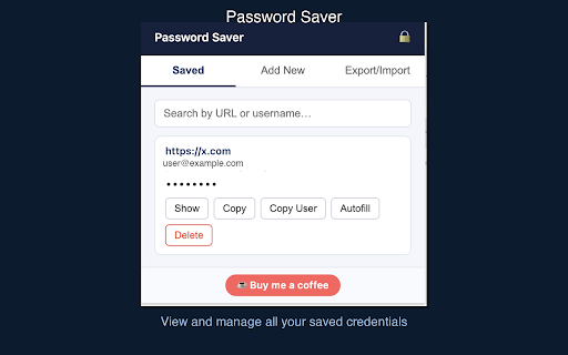 Password Saver screenshot 2