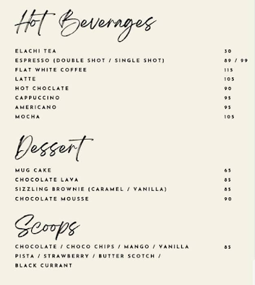 Cafe E11Ven menu 