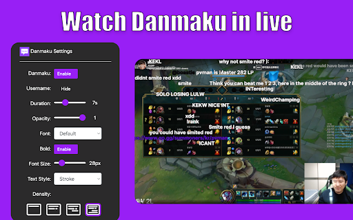 Twitch Danmaku(NicoNico style)