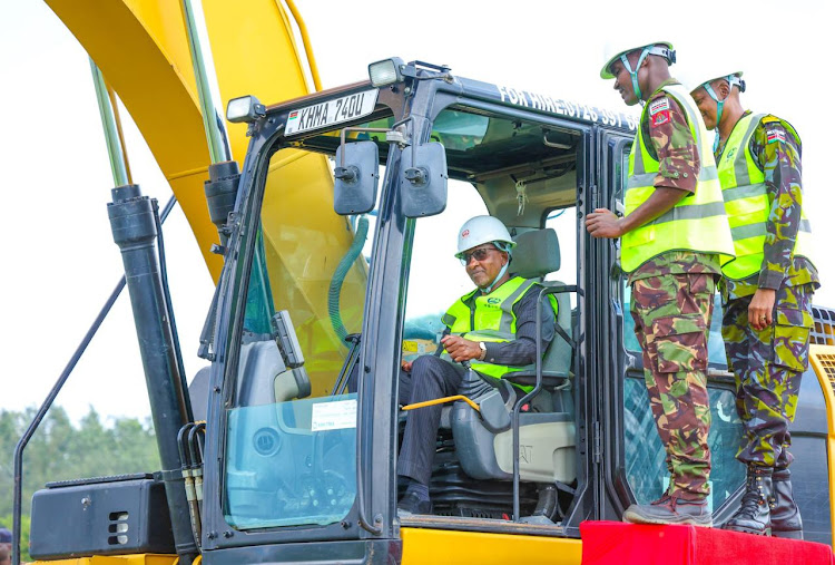 Defense Cabinet Secretary Aden Duale during the groundbreaking ceremony for construction of 952 housing units in Nakuru on May 18, 2024