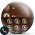 Leather Brown Phone Dial Theme3.0