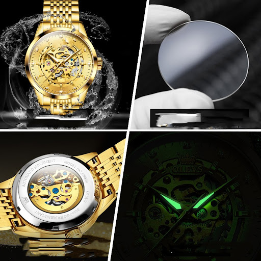 Title 4, Fully Automatic Mechanical Hollowed Out Mens W...