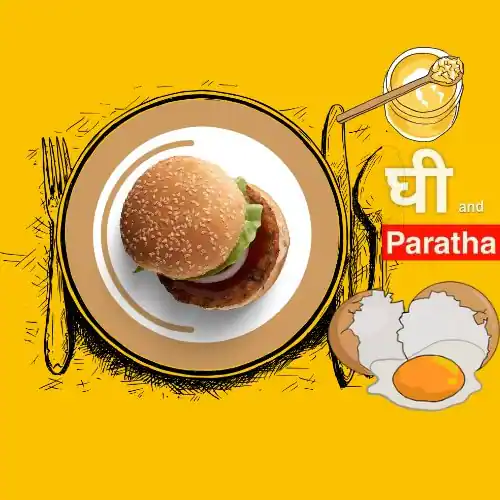 Egg Burger (Desi Ghee)