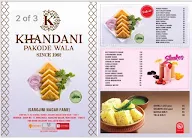 Khandani Pakode Wala menu 2