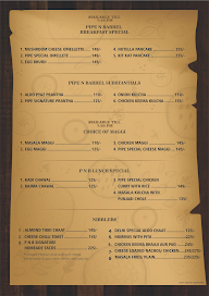 Pipe And Barrel menu 4