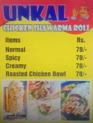 Unkal Chicken Shawarma Roll menu 1