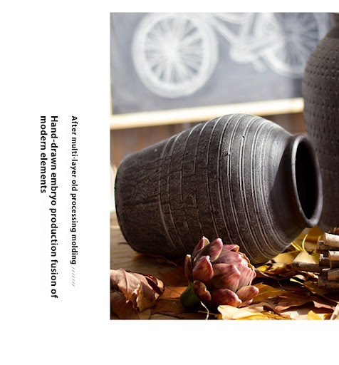 Title 5, Antique Handmade Pottery Flower Pot Earthen Jar...