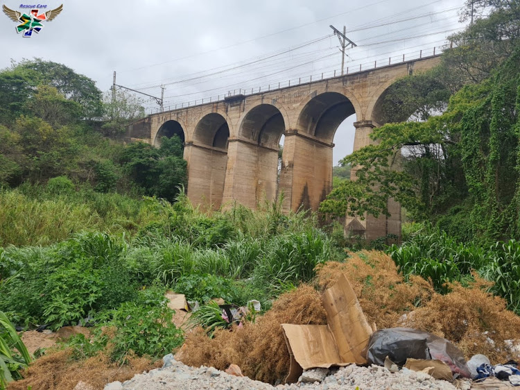 A man fell 20m from a bridge in the Burlington Heights area in Durban on Friday. He was airlifted to hospital with critical injuries.