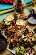 Crispy chicken wings with Buffalo sauce.