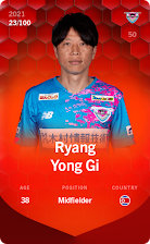 Ryang Yong Gi 2021-22 • Rare 23/100