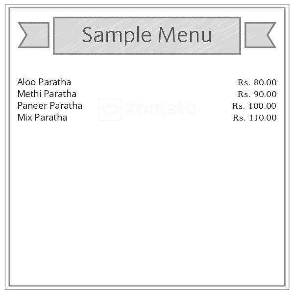 Shree Rudra Snacks And Paratha House menu 