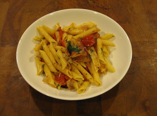 Roasted Tomato and Pancetta Penne