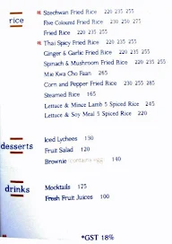 The Cascade Restaurant menu 4