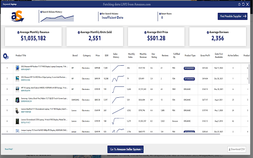 Amazon Seller System Product Scanner