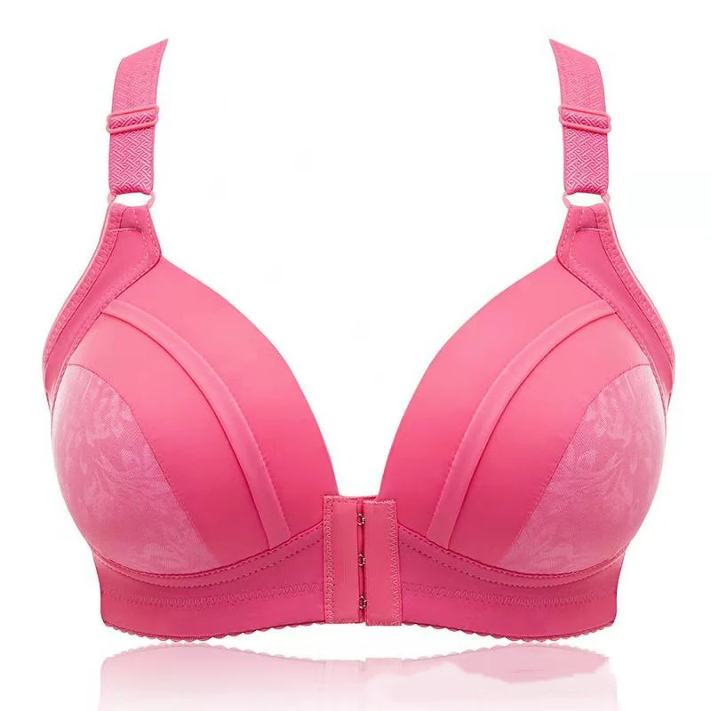 Sutiã feminino com aro, botão frontal fino