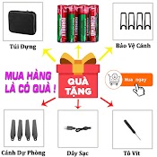 Qùa Tặng Bộ Cánh Flycam - Bảo Vệ Cánh - Túi Chống Sốc - Tui Vít - Pin Aaa Của Flycam