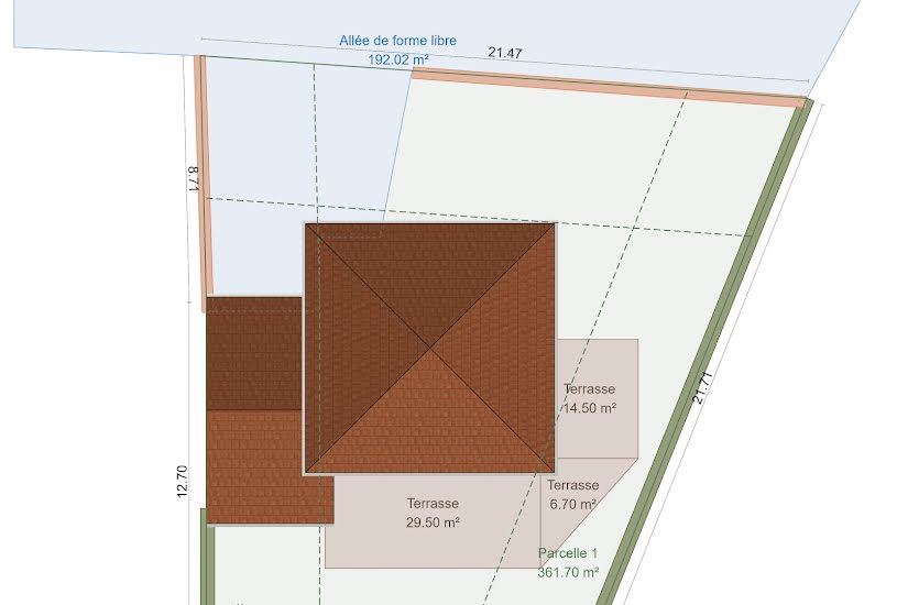  Vente Terrain + Maison - Terrain : 350m² - Maison : 90m² à Ruy (38300) 