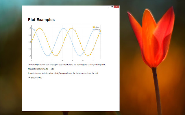 flot_Interacting chart chrome extension